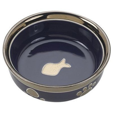 ETHICAL PRODUCTS 5" Blk/Cop Cat Dish 6883